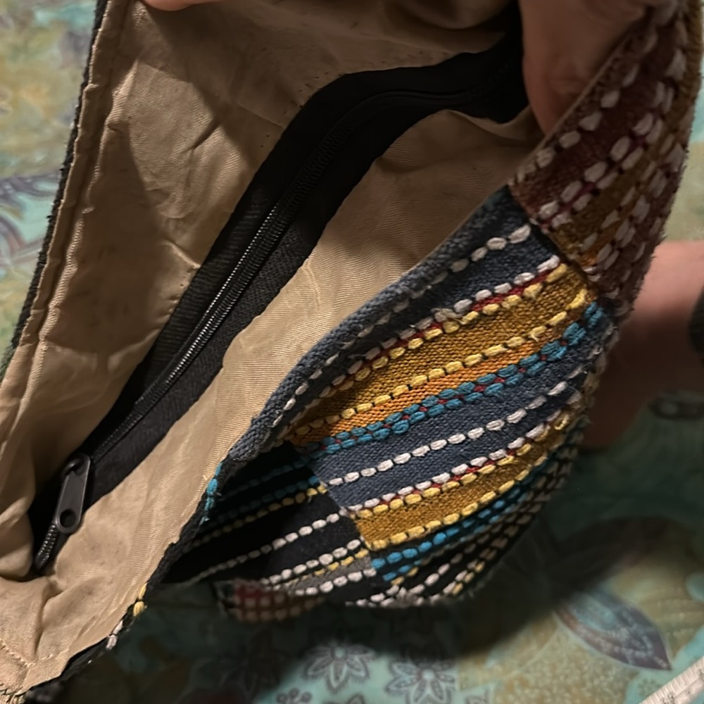 Multicolor Cotton Patchwork Crossbody Shoulder Bag - image 5